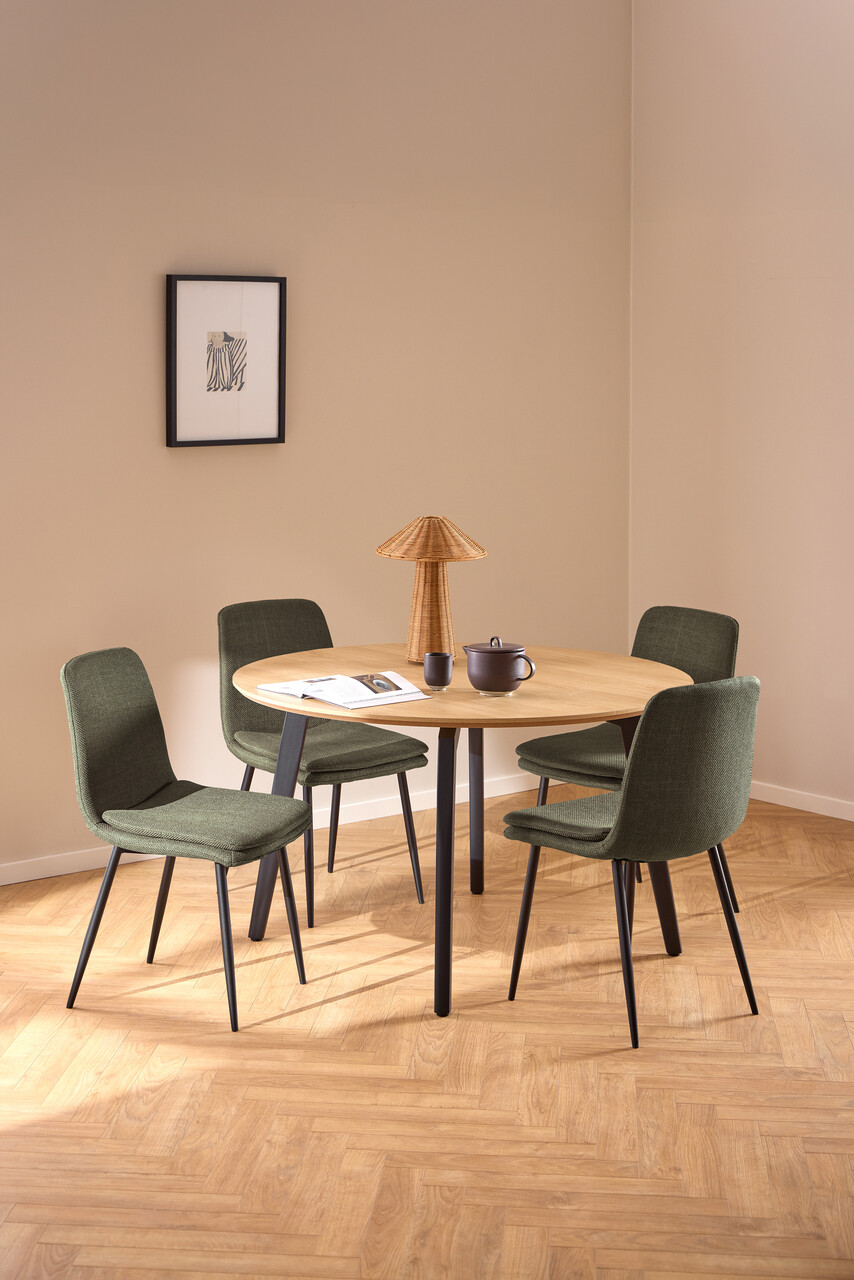Scaun Becca, Actona, 46x55x85.5 cm, tesatura structurata/otel, verde - view 6