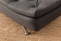 Canapea extensibila cu 3 locuri, Futon, 859FTN2896, Metal , Gri inchis