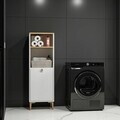 Dulap multifunctional, Hanah Home, Viona, 45x140x30 cm, Coș adânc / Alb