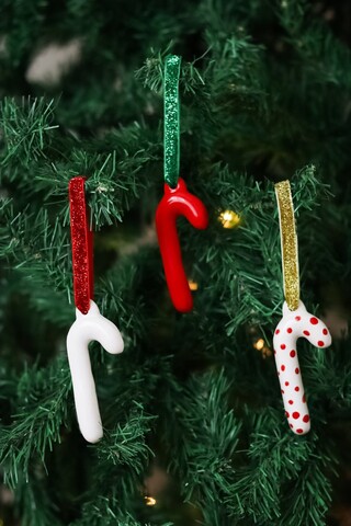 Ornament de brad de Crăciun, BSY526, Ceramica, Multicolor