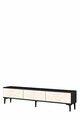 Comoda TV, Hanah Home, Didema 180, 180x40.5x30 cm, Antracit / Travertin
