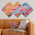 Set 4 tablouri decorative, 4MDF197416079, MDF, Imprimat UV, Multicolor