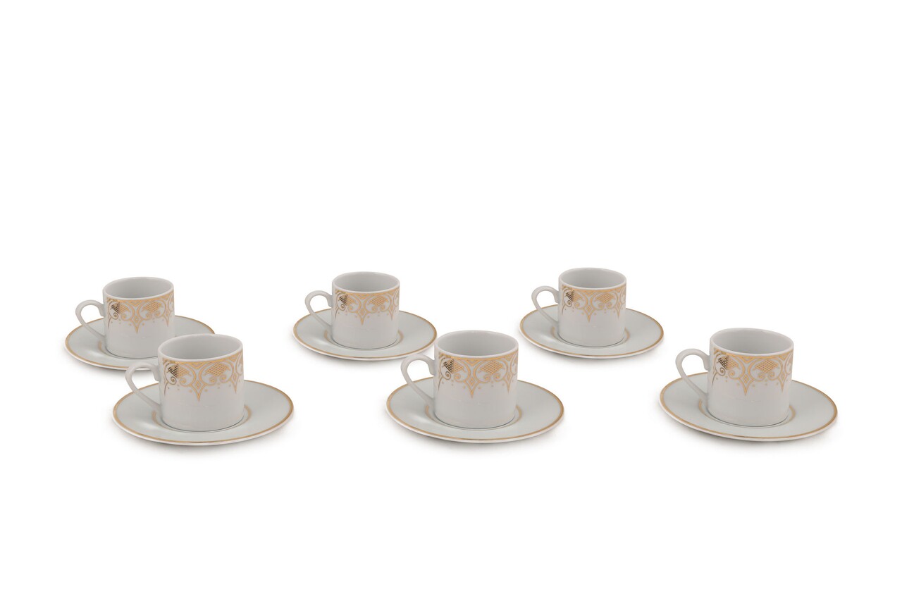 Set de cafea Kutahya Porselen, RU12KT4307044, 12 piese, portelan - 1 | YEO