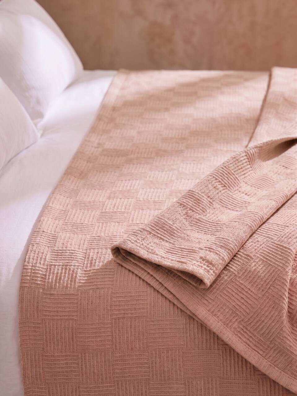 Cuvertura pique dubla, L'essentiel Maison, Checked, Bej — imaginea 2