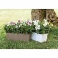 Jardiniera, Tortora, Vetro-Plus, 50x18x16 cm, plastic, maro