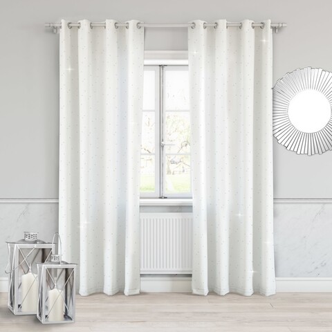Draperie Crystal Biala, Fashion Goods, 140x250, poliester, alb