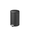 Cos de gunoi cu pedala, Brabantia, NewIcon Mineral Infinite Grey, 20 L, 38x29x46.7 cm, otel, gri