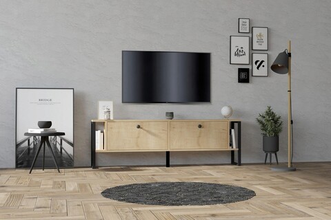 Comoda TV, Puqa Design, Ahu, 160×50.4×24.5 cm, PAL, Maro mezoni.ro