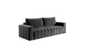 Canapea extensibila 3 locuri ELTAP, Laz07, Lazaro, 247x97x92 cm, lemn/poliester, gri inchis