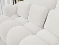 Canapea extensibila 3 locuri ELTAP, Cotonn, 256x119x105 cm, lemn/poliester, alb