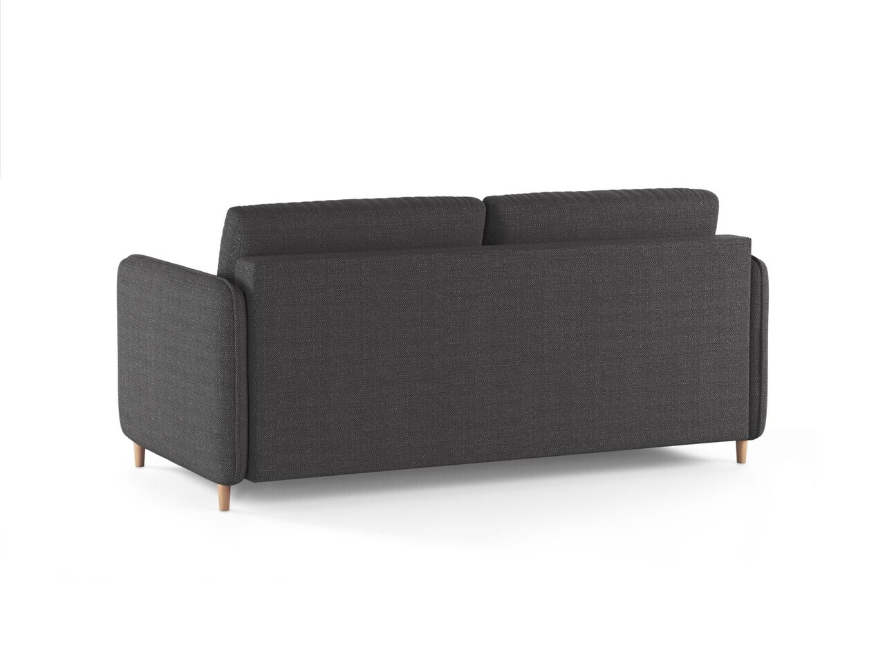 Canapea extensibila 3 locuri, Simo, Micadoni Home, 184x102x95 cm, tesatura structurata, negru — imaginea 5