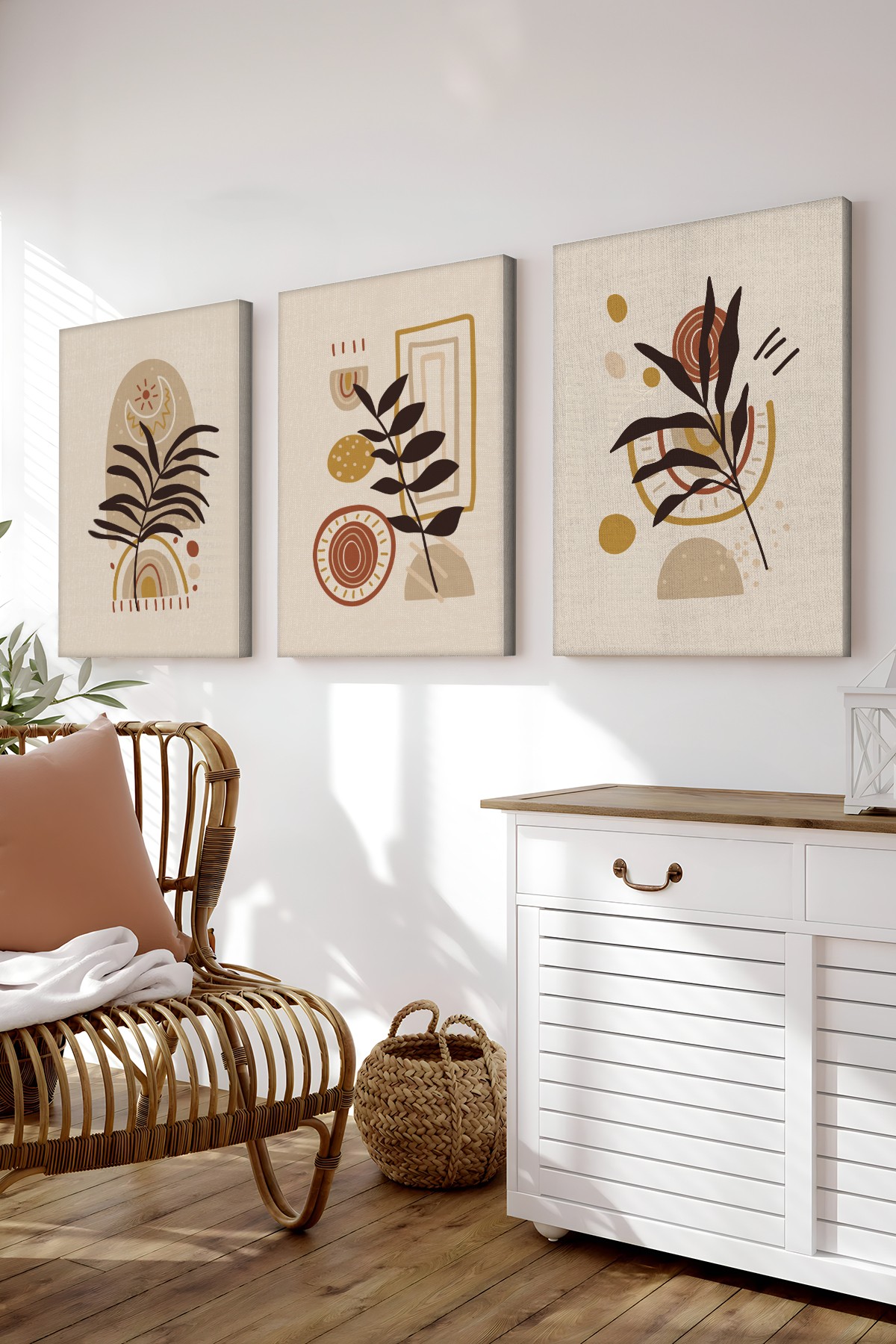 Tablou decorativ, 3Cnvs13, Canvas, 30 x 40 cm, 3 piese, Multicolor