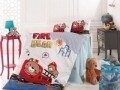 Lenjerie de pat pentru copii Fire Bear, Nazenin Home, 4 piese, 120 x 160 cm, 100% bumbac ranforce, multicolora