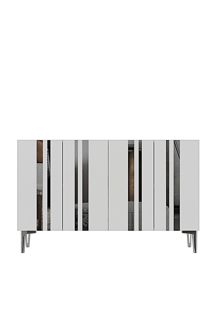 Consola, Hanah Home, Mia 120, 120x75x32 cm, Alb / Argintiu — imaginea 3