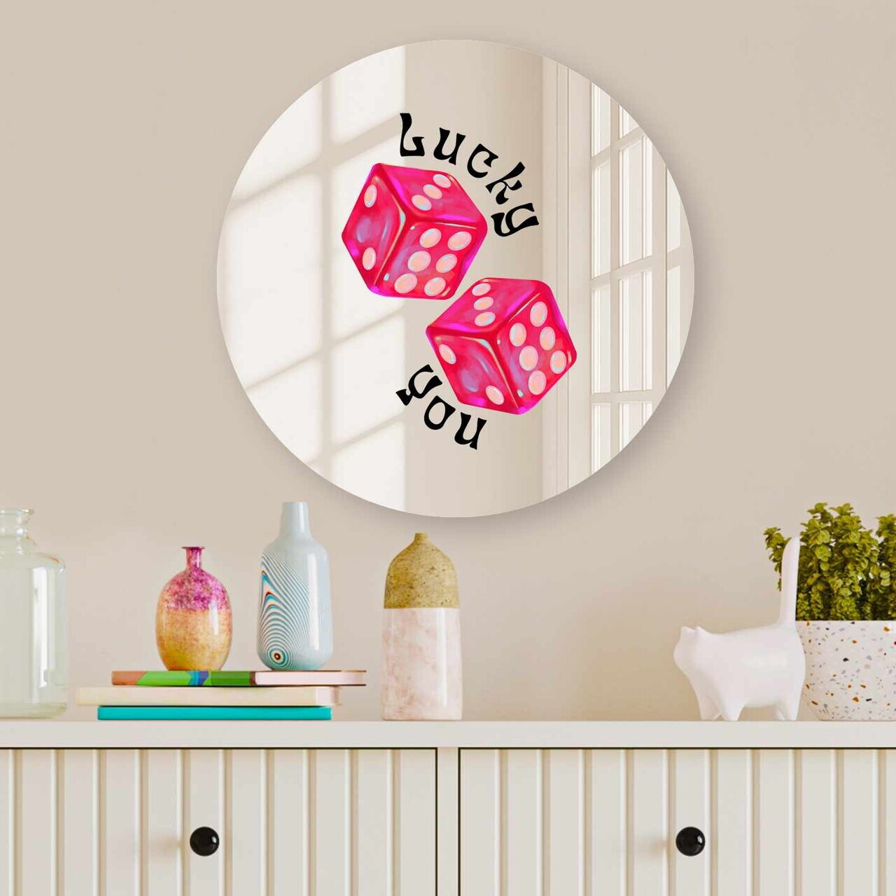 Oglinda decorativa AY11713 Sticla ø30 cm Multicolor