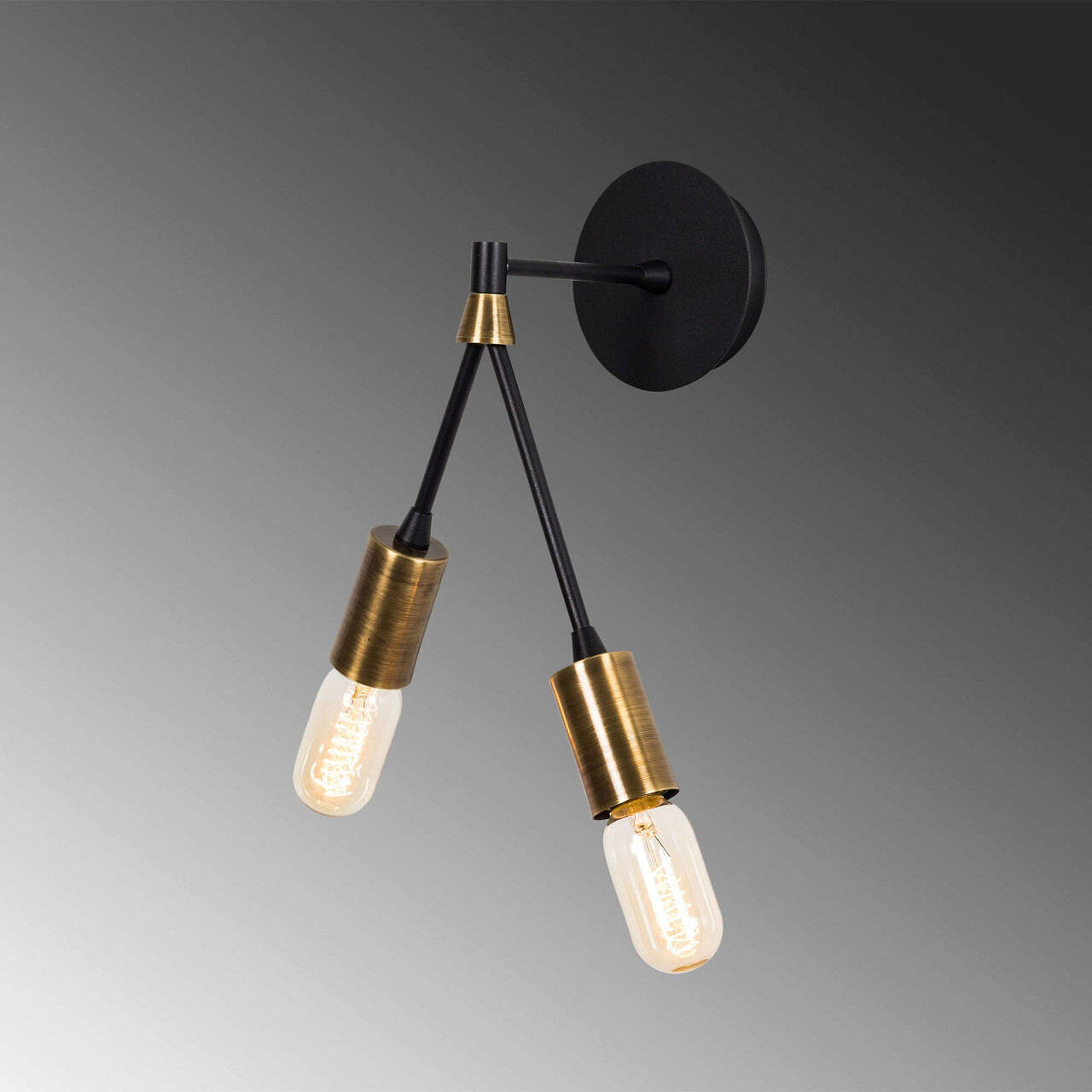 Aplica de perete Opviq 527ABY3102 Vintage / Negru