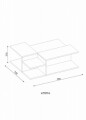 Masuta pentru living, Wooden Art, Friend White Walnut, 95x32x75 cm
