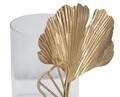 Suport pentru lumanare Leaf, Mauro Ferretti, 17x12x21 cm, fier/sticla, auriu