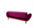 Set canapea extensibilă, Unique Design, 867UNQ1594, Lemn de carpen, Rosu claret
