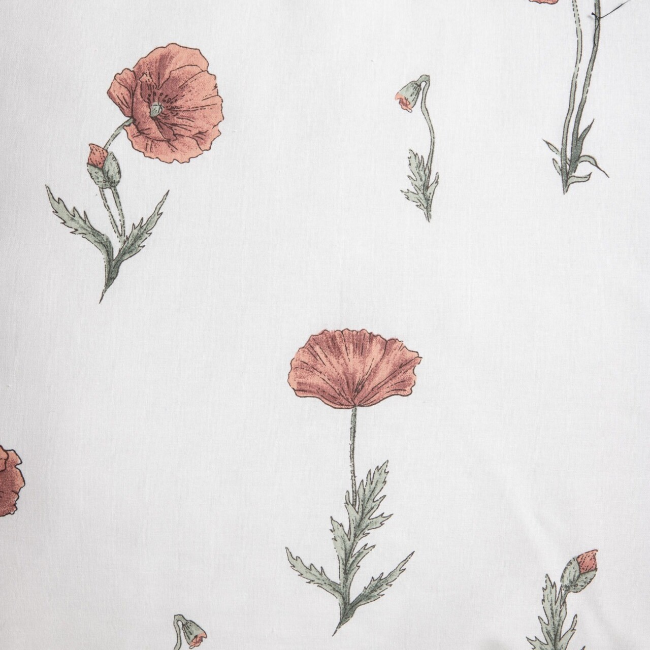 Lenjerie de pat King Size, Meadow Flowers, Homla, 200x220 cm, 3 piese, bumbac, alb/rosu - view 5