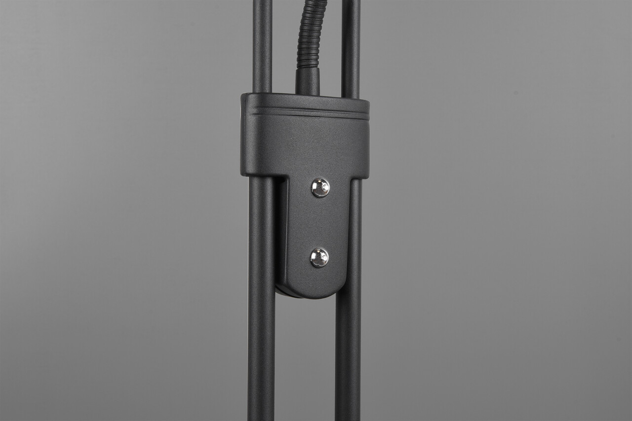 Lampadar Orson, RL, 32.5x180 cm, 28W / 6W, 2x SMD, metal, negru mat