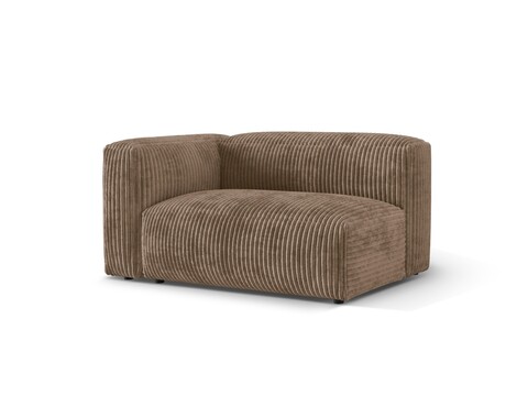 Modul stanga pentru canapea, 1 loc, Martina-212, Micadoni Home, 160x106x75 cm, velur, maro ghinda