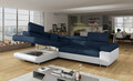 Coltar extensibil stanga 4 locuri, ELTAP, Anton, 272x203x85 cm, lemn/poliester, bleumarin/alb