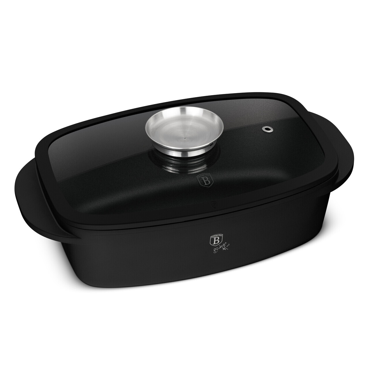 Tava cu capac Berlinger Haus, Matte Black, 32x21x10.6 cm, 6 L, aluminiu turnat, negru mat - imagine 6