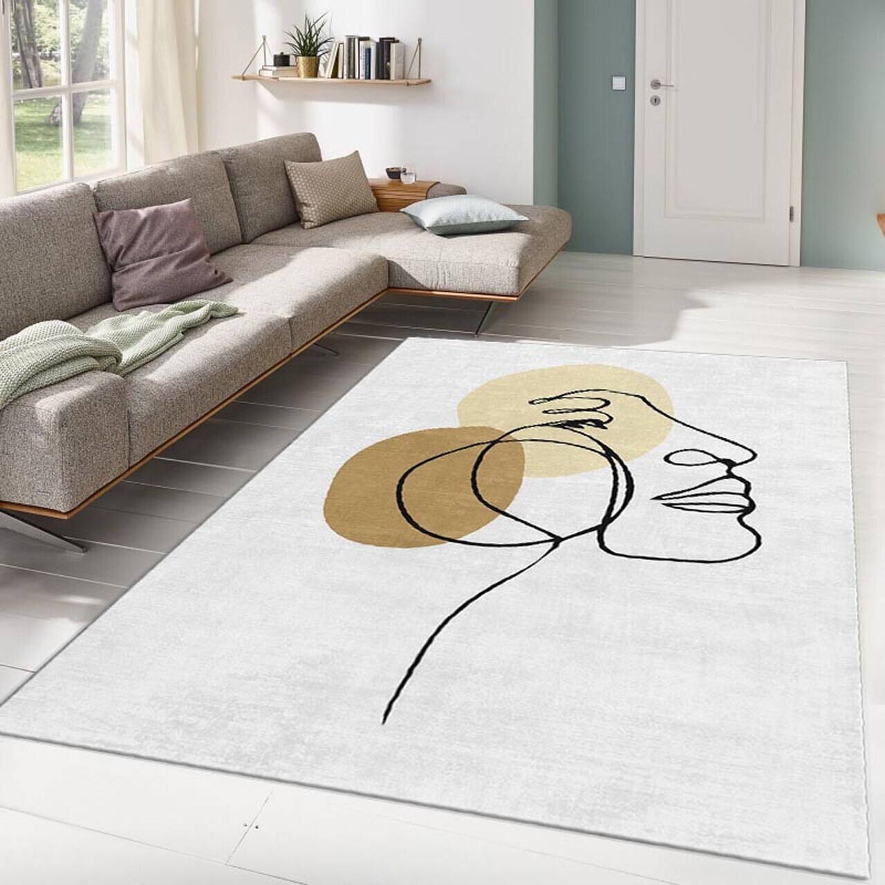 Covor, Alho Carpet-14A, 140x220 cm, Poliester, Multicolor