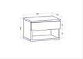 Noptiera, Retricy, Jamot, 44.6x29x31.9 cm, PAL, Alb