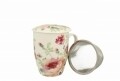 Cana cu infuzor Mary Rose, Duo, 330 ml, portelan, multicolor
