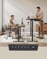 Birou electric cu inaltime ajustabila, Vasagle, 160x70x72-120 cm, PAL/otel, maro rustic