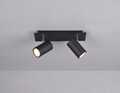 Plafoniera Marley, TRIO, 30x9x15 cm, 35W, 2x GU10, metal, negru mat