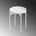 Masuta de cafea, Cerritos, Shb-002-C, 44x57x44 cm, Metal, Alb