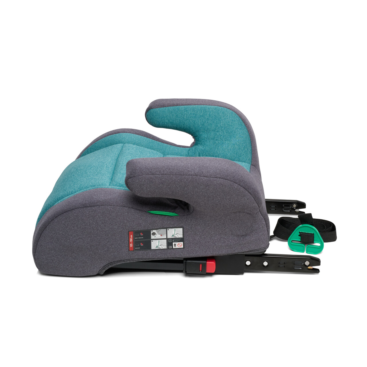 Inaltator auto copii cu Isofix R129, U-grow, 125-150 cm, poliester, verde/gri - 2 | YEO