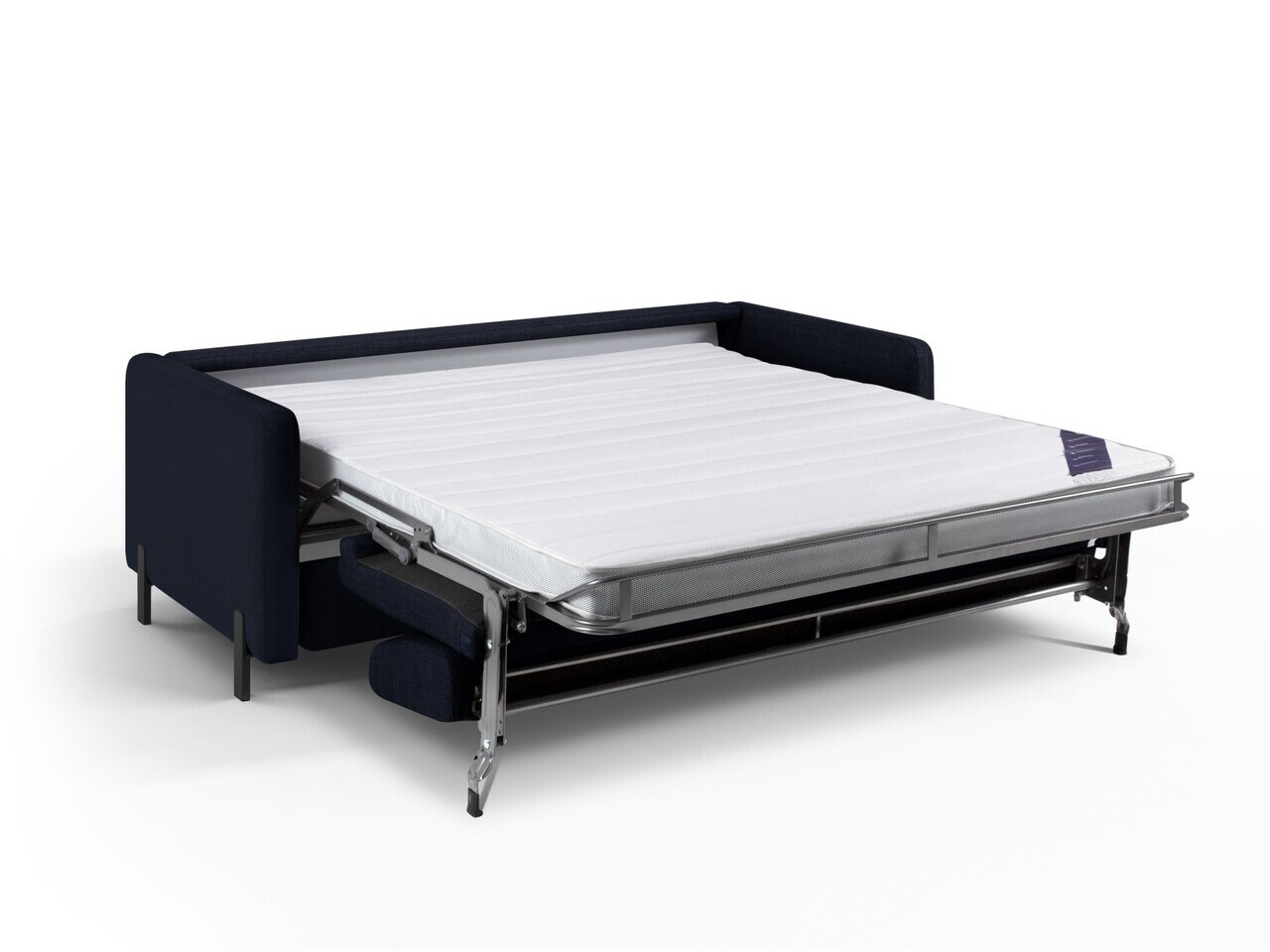 Canapea extensibila 3 locuri, Gloria, Micadoni Home, 206x102x88 cm, tesatura structurata, albastru — imaginea 6