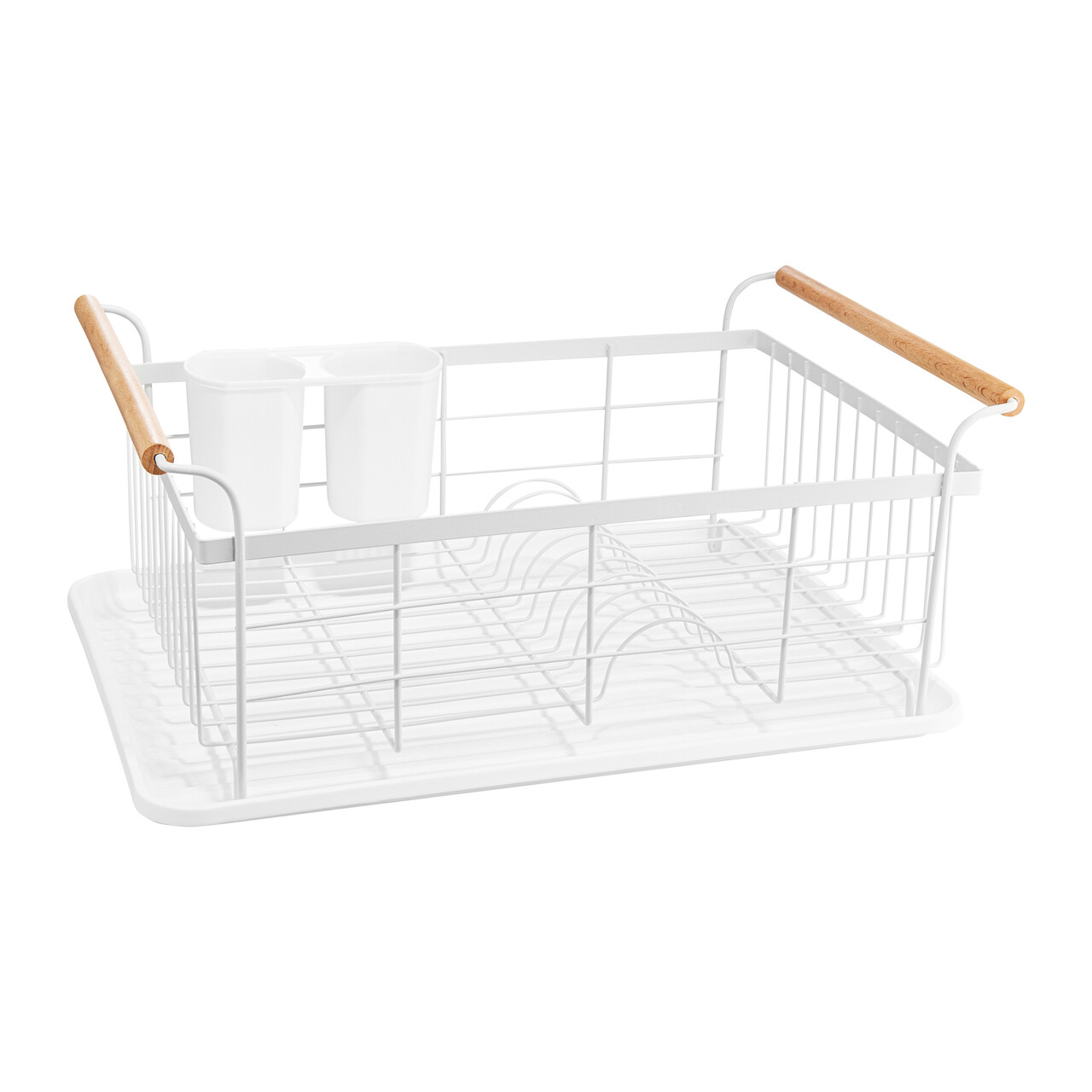 Scurgator de vase Decor, Ambition, 43x32x19 cm, metal, alb