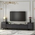 Comoda TV cu 2 dulapuri, Inarch, Imaj, pal melaminat, antracit