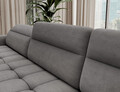 Coltar extensibil stanga 4 locuri ELTAP, LT-03TOS, Berrto, 306x165x100 cm, lemn/poliester, gri inchis