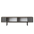 Comoda TV, Bexley, Chrome Line, Nuc / Negru