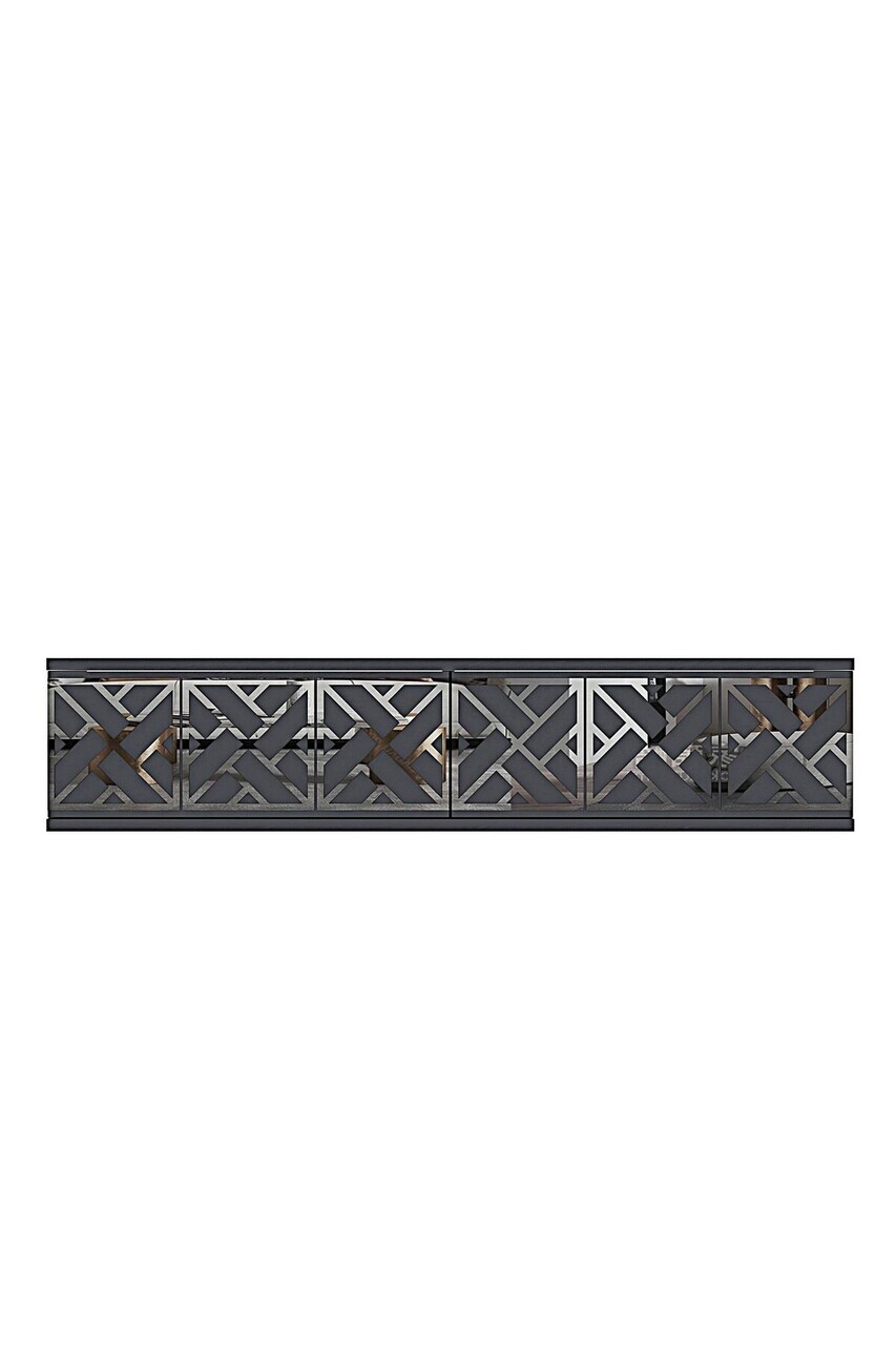 Dulap, Hanah Home, Arex 120, 120x25.5x29.6 cm, Antracit / Argintiu — imaginea 4