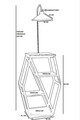 Lampadar, Luin, 534LUN4117, Metal, Kaki