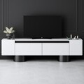 Comoda TV, Bexley, Bohem, Alb/Negru