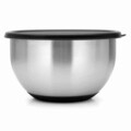 Set 4 boluri pentru amestecat + 4 capace Mixing BergHOFF, Essentials, Ø16-24 cm, inox/baza din cauciuc