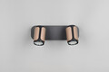 Plafoniera Gillan, TRIO, 30x12x16 cm, 10W, 2x GU10, metal, bronz
