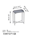 Masuta de cafea, Cerritos, Shb-009-C, 26x56x40 cm, Metal, Gri