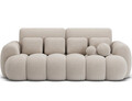 Canapea extensibila 3 locuri ELTAP, Cotonn, 256x119x105 cm, lemn/poliester, bej deschis