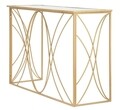 Consola Exy, Mauro Ferretti, 120x40x80 cm, fier, auriu/argintiu