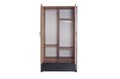 Dulap pentru haine, Sapphire, Cosmo Alter, 110 x 200 x 55 cm, pal melaminat, pin/negru