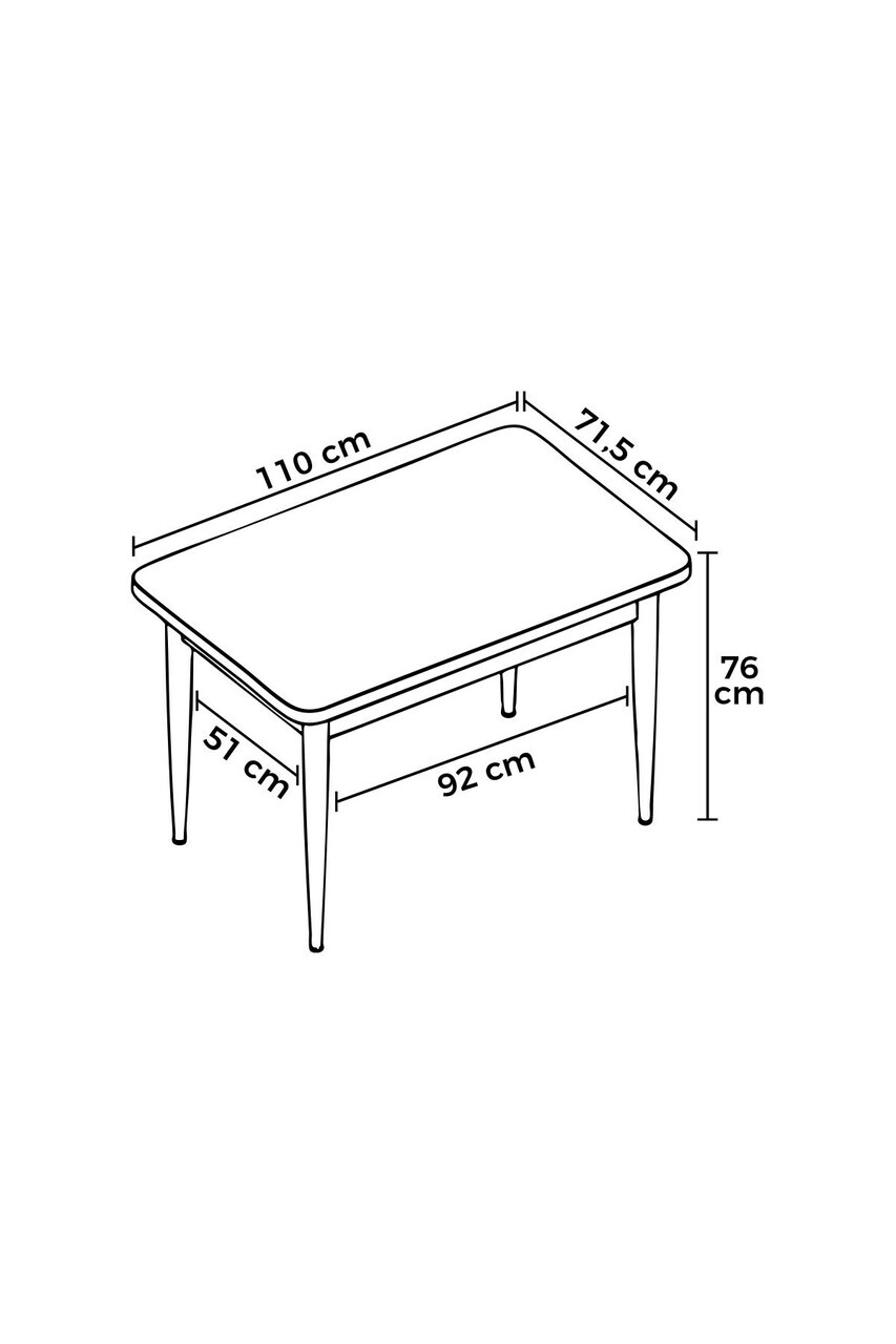 Masa, Hanah Home, Radde, 110x76x71 cm, Model baroc din lemn / Nuc — imaginea 3